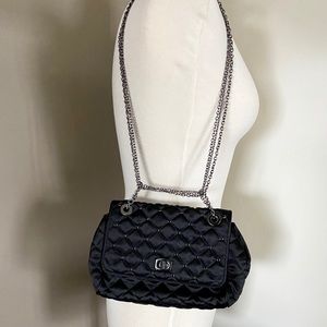 Black Quilted Flap Evening Bag